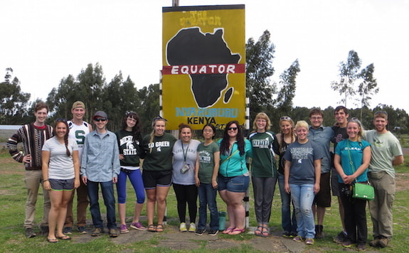 BEAM students at the equator