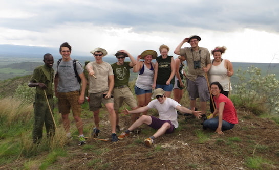 Students on the Rift Valley escarpment