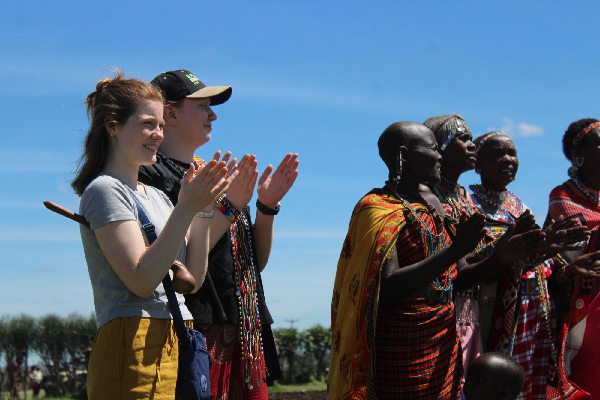 BEAM students with members of the Maasai community